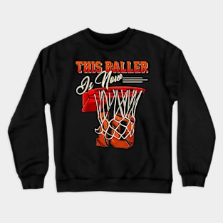 10th Birthday For Boy Basketball 10 Years Old Kid Crewneck Sweatshirt